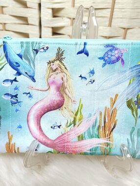 Handmade Quilted Zipper Pouch 100% Cotton Fully Lined